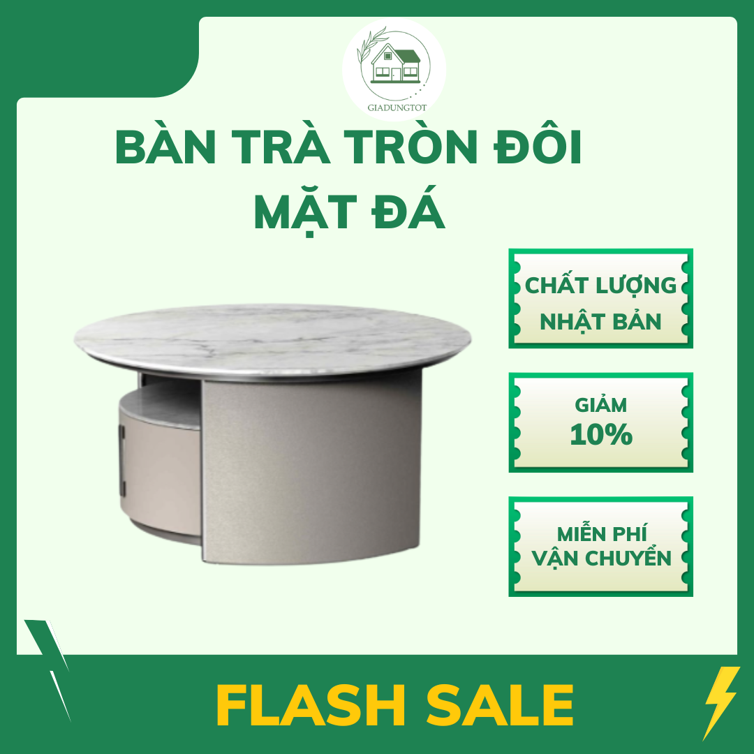 Bàn trà tròn đôi mặt đá ban-tra-tron-doi-mat-da