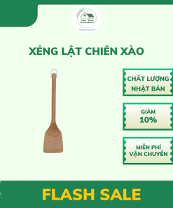 xẻng lật chiên xào gỗ